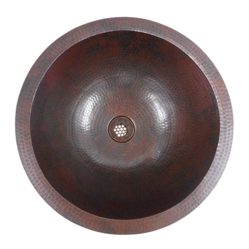 SimplyCopper 15" Rustic Copper Bathroom Sink, Drain Included Wayfair